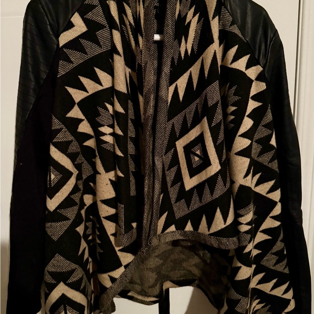 Baccini Black and Cream Geometric Sweater